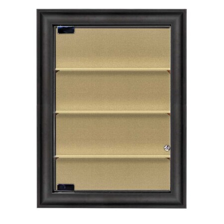 United Visual Products Indoor Enclosed Combo Board, 48"x36", Blk Frame/Blk Porc & Dark Spruce UVCB4836B-BLKPORC-DRKSPR
